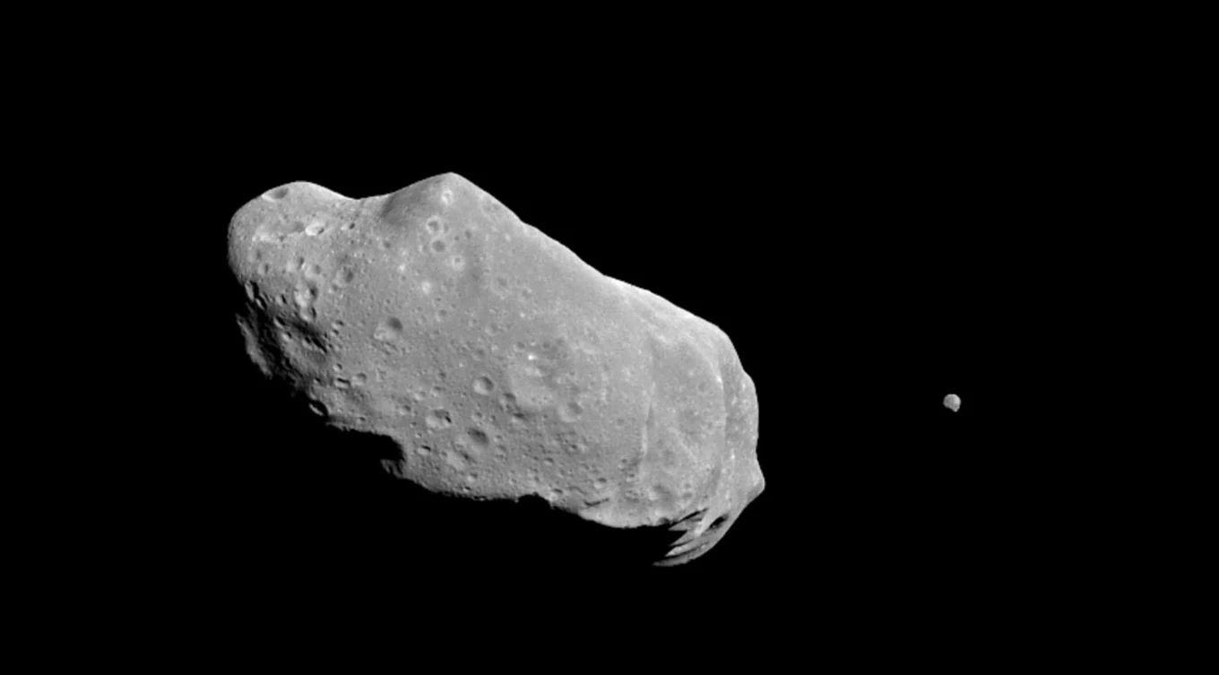 1993年8月28日伽利略号探测器拍摄的小行星243 Ida 的卫星 Dactyl
